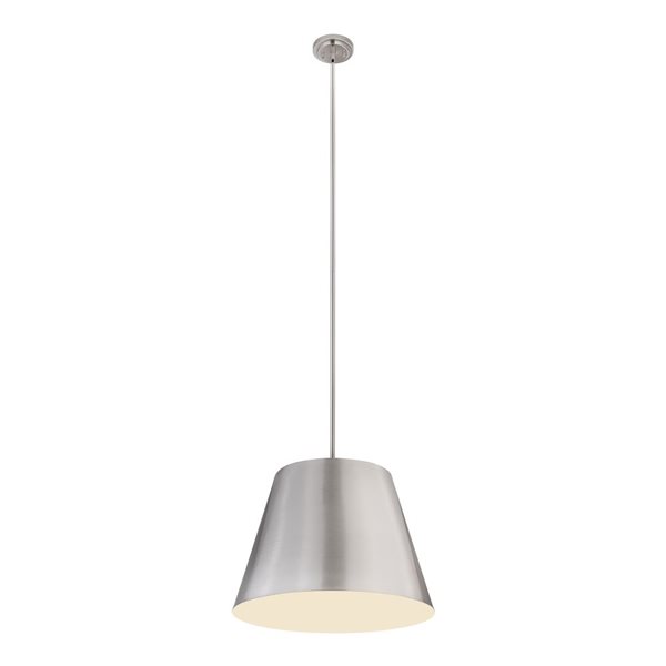 Z-Lite Lilly Brushed Nickel 1-Light Dome Pendant Light