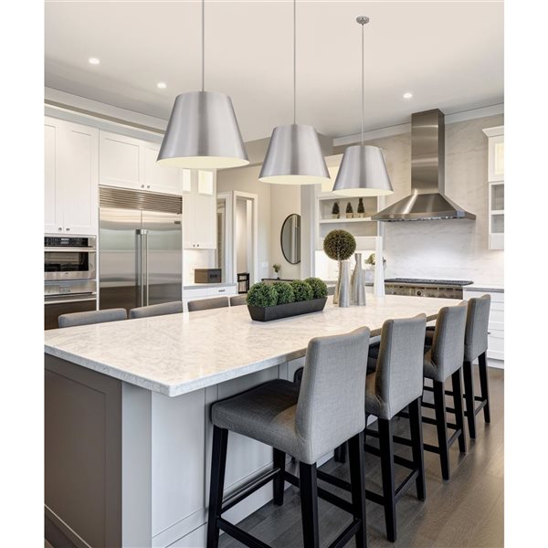 Z-Lite Lilly Brushed Nickel 1-Light Dome Pendant Light