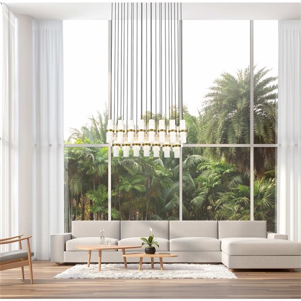 Z-Lite Cayden Modern Gold 23-Light Linear Chandelier