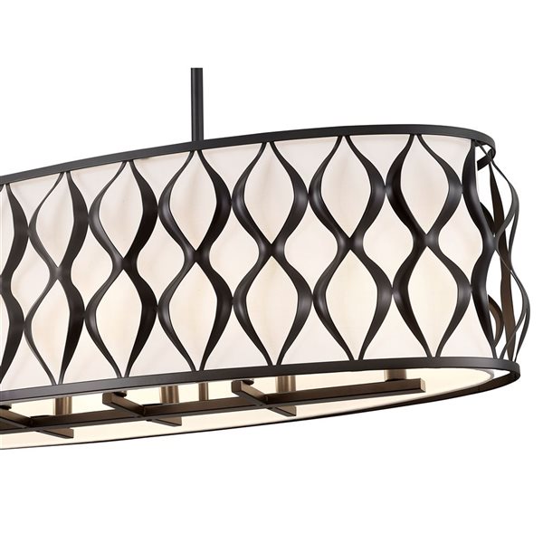 Z-Lite Harden Matte Black 10-Light Linear Chandelier