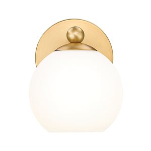 Z-Lite Neoma 5.25-in Modern Gold 1-Light Wall Sconce