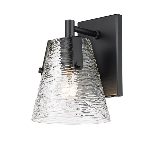 Z-Lite Analia 6.5-in Matte Black 1-Light Wall Sconce