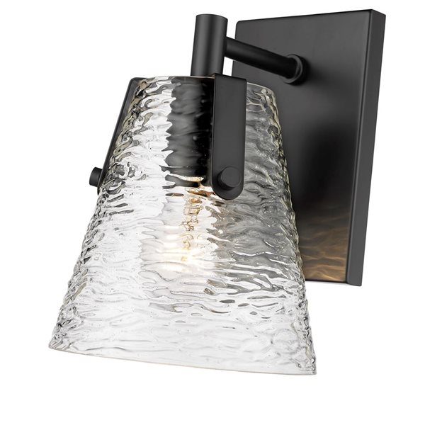 Z-Lite Analia 6.5-in Matte Black 1-Light Wall Sconce