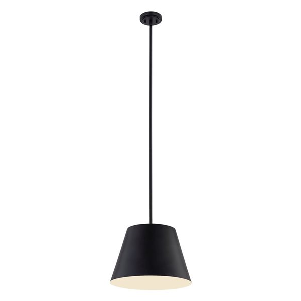 Z-Lite Lilly Matte Black 1-Light Dome Pendant Light