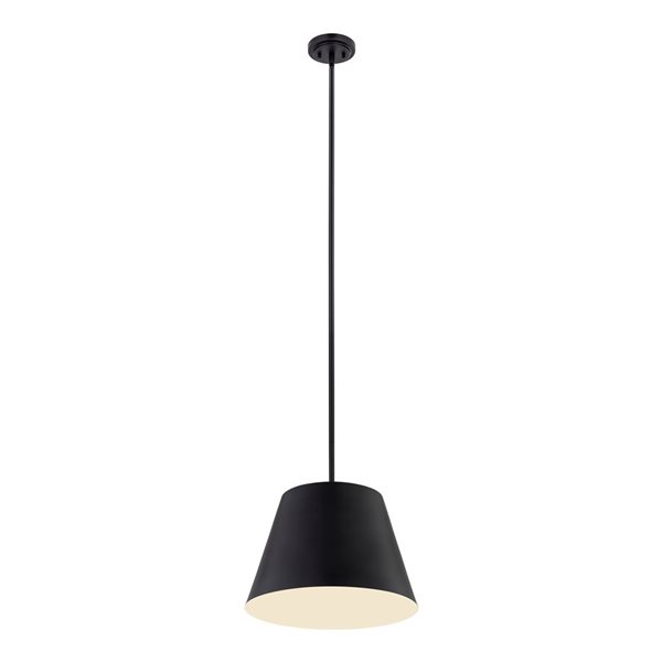 Z-Lite Lilly Matte Black 1-Light Dome Pendant Light