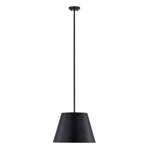 Z-Lite Lilly Matte Black 1-Light Dome Pendant Light