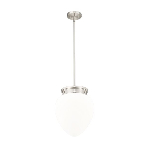 Z-Lite Gideon Brushed Nickel 1-Light Teardrop Pendant Light