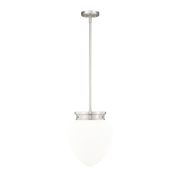 Z-Lite Gideon Brushed Nickel 1-Light Teardrop Pendant Light