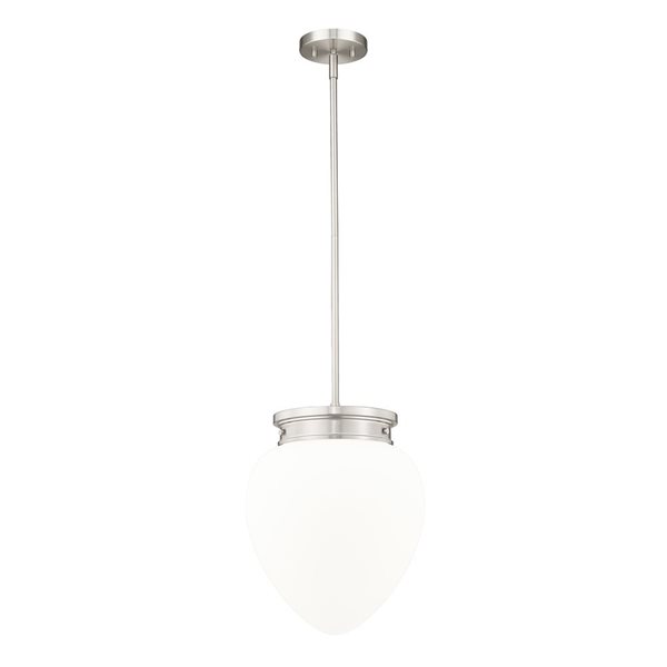 Z-Lite Gideon Brushed Nickel 1-Light Teardrop Pendant Light