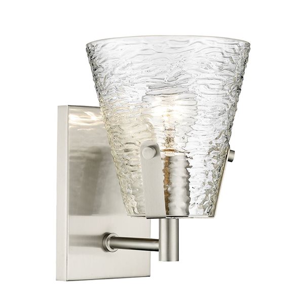 Z-Lite Analia 6.5-in Brushed Nickel 1-Light Wall Sconce