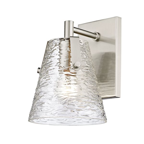 Z-Lite Analia 6.5-in Brushed Nickel 1-Light Wall Sconce