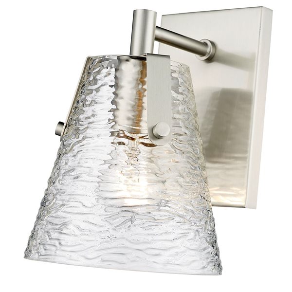 Z-Lite Analia 6.5-in Brushed Nickel 1-Light Wall Sconce