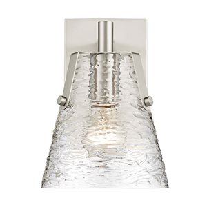 Z-Lite Analia 6.5-in Brushed Nickel 1-Light Wall Sconce