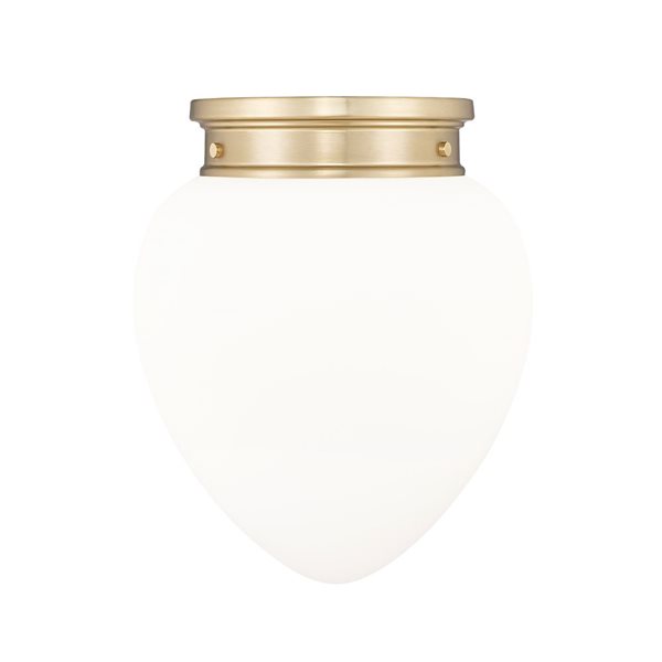 Z-Lite Gideon 12.5-in Modern Gold 1-Light Flush Mount Light