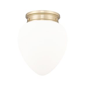 Z-Lite Gideon 12.5-in Modern Gold 1-Light Flush Mount Light