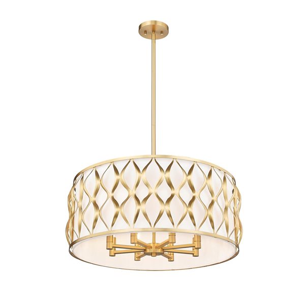 Z-Lite Harden Modern Gold 8-Light Drum Pendant Light