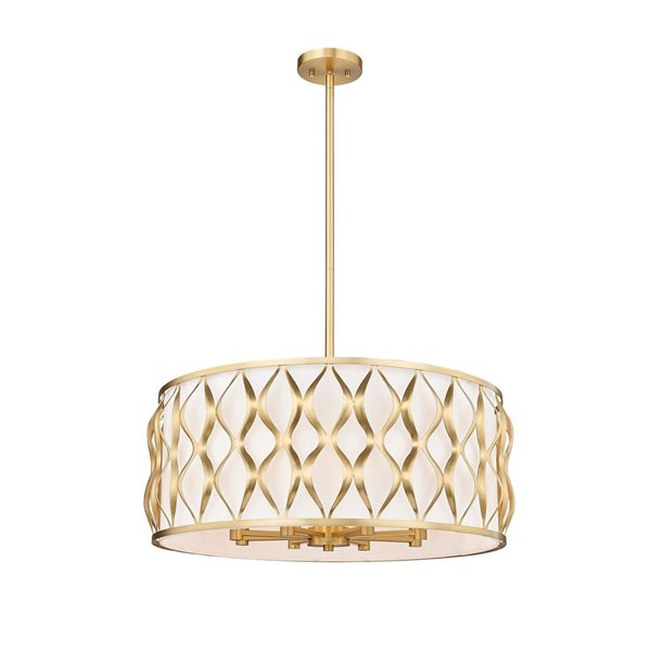 Z-Lite Harden Modern Gold 8-Light Drum Pendant Light