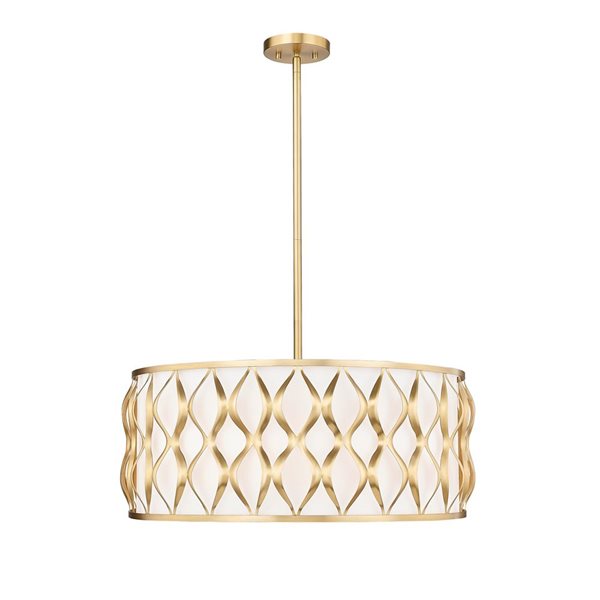 Z-Lite Harden Modern Gold 8-Light Drum Pendant Light