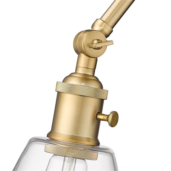 Z-Lite Gayson 7.75-in Modern Gold 1-Light Wall Sconce