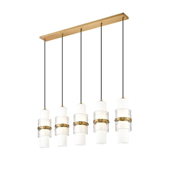 Z-Lite Cayden Modern Gold 5-Light Linear Chandelier