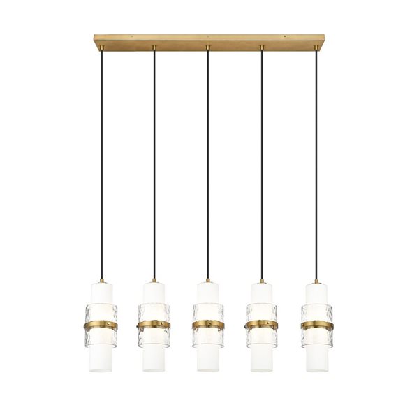 Z-Lite Cayden Modern Gold 5-Light Linear Chandelier