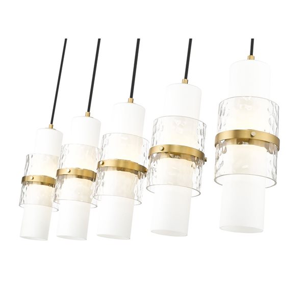 Z-Lite Cayden Modern Gold 5-Light Linear Chandelier