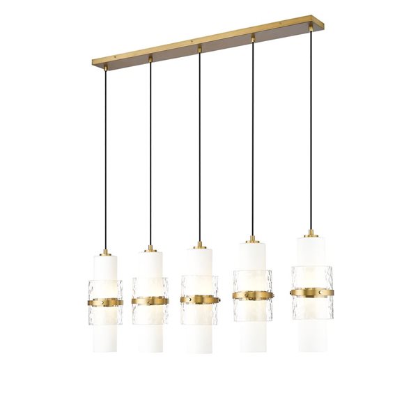 Z-Lite Cayden Modern Gold 5-Light Linear Chandelier
