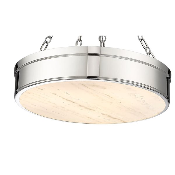 Z-Lite Anders Polished Nickel 3-Light Drum Shape Chandelier