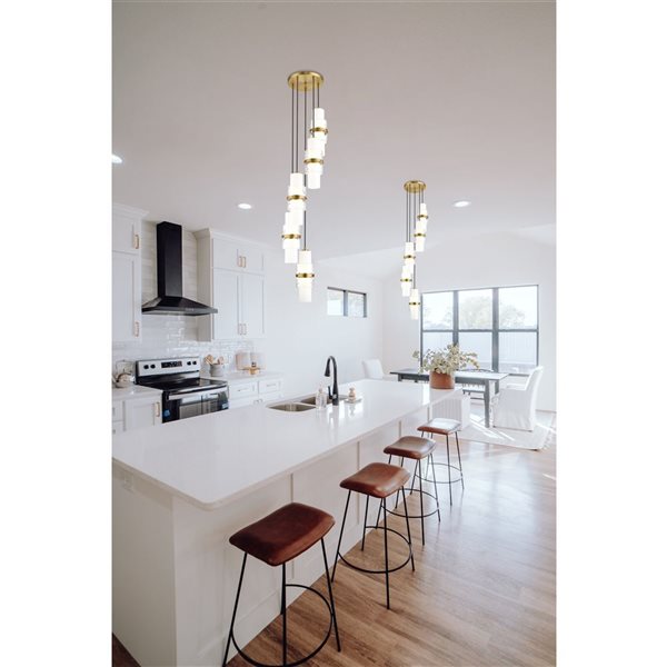 Z-Lite Cayden Modern Gold 5-Light Tiered Chandelier