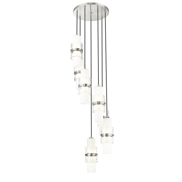 Z-Lite Cayden Brushed Nickel 7-Light Tiered Chandelier