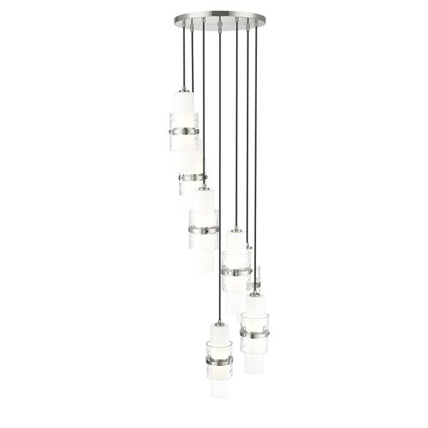 Z-Lite Cayden Brushed Nickel 7-Light Tiered Chandelier