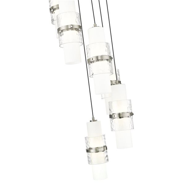 Z-Lite Cayden Brushed Nickel 7-Light Tiered Chandelier