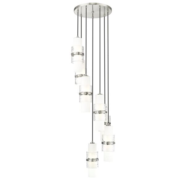 Z-Lite Cayden Brushed Nickel 7-Light Tiered Chandelier