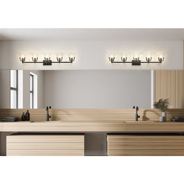 Z-Lite Analia Matte Black 5-Light Vanity Light