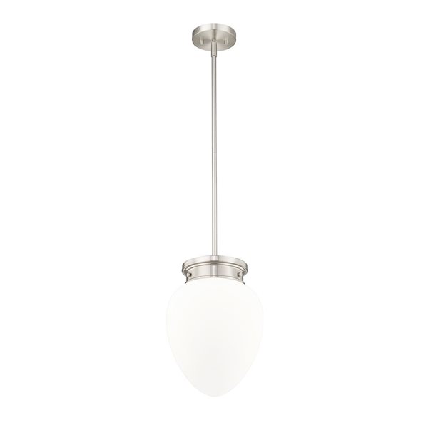 Z-Lite Gideon Brushed Nickel 1-Light Teardrop Pendant Light