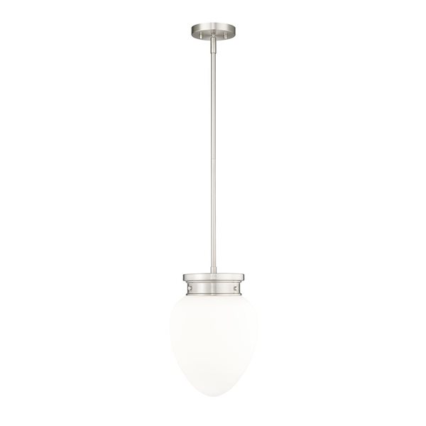 Z-Lite Gideon Brushed Nickel 1-Light Teardrop Pendant Light