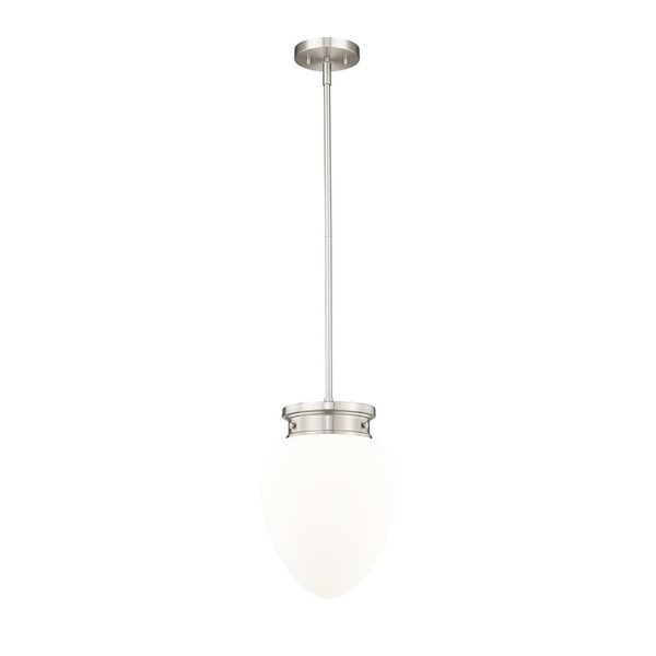 Z-Lite Gideon Brushed Nickel 1-Light Teardrop Pendant Light