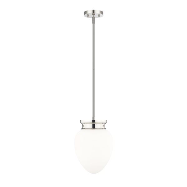 Z-Lite Gideon Polished Nickel 1-Light Teardrop  Pendant Light