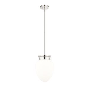 Z-Lite Gideon Polished Nickel 1-Light Teardrop  Pendant Light