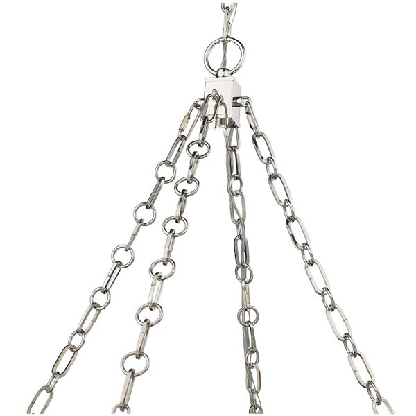 Z-Lite Anders Polished Nickel 3-Light Drum Shaped Chandelier