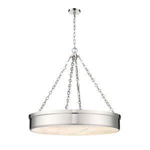 Z-Lite Anders Polished Nickel 3-Light Drum Shaped Chandelier