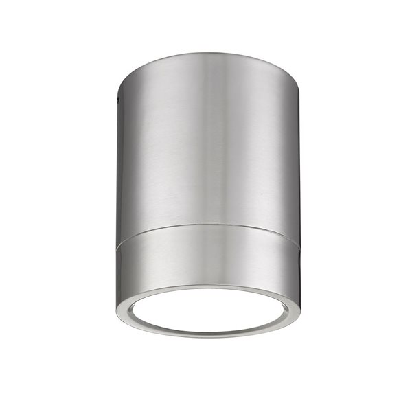 Z-Lite Algar 6-in Brushed Nickel 1-Light Flush Mount Light