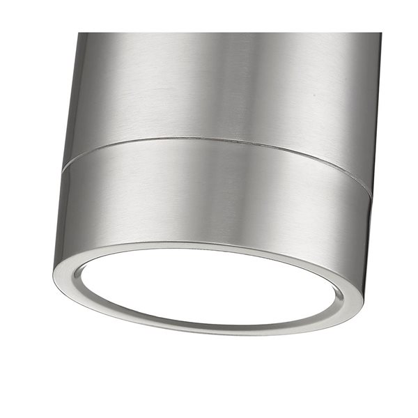 Z-Lite Algar 6-in Brushed Nickel 1-Light Flush Mount Light