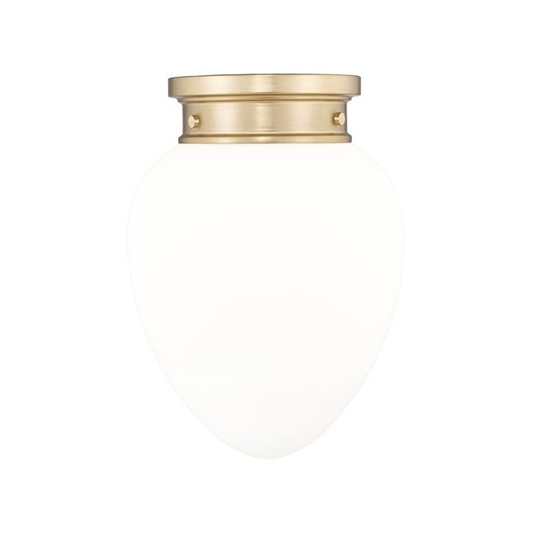 Z-Lite Gideon 10-in Modern Gold 1-Light Flush Mount Light