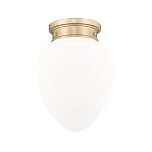 Z-Lite Gideon 10-in Modern Gold 1-Light Flush Mount Light