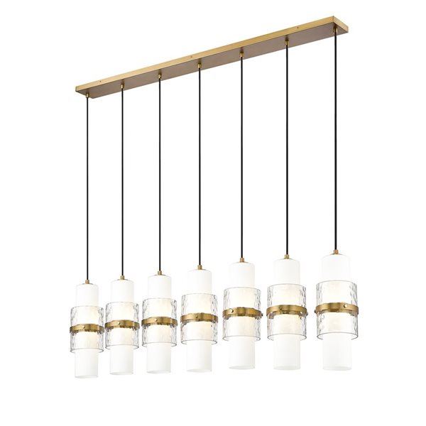 Z-Lite Cayden Modern Gold 7-Light Linear Chandelier