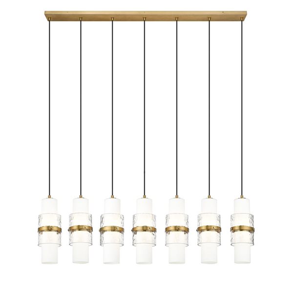 Z-Lite Cayden Modern Gold 7-Light Linear Chandelier