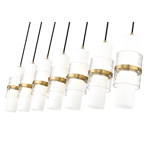 Z-Lite Cayden Modern Gold 7-Light Linear Chandelier