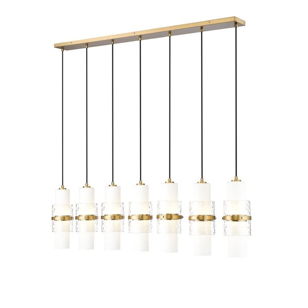 Z-Lite Cayden Modern Gold 7-Light Linear Chandelier