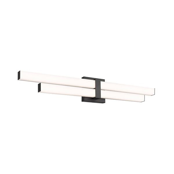 Z-Lite Zane 32-in Matte Black 2-Light Vanity Light